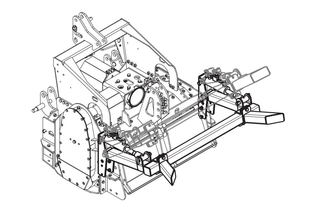DOUBLE HYDRAULIC JACK ADJUSTMENT FOR BRANCH HARVESTERS Valentini