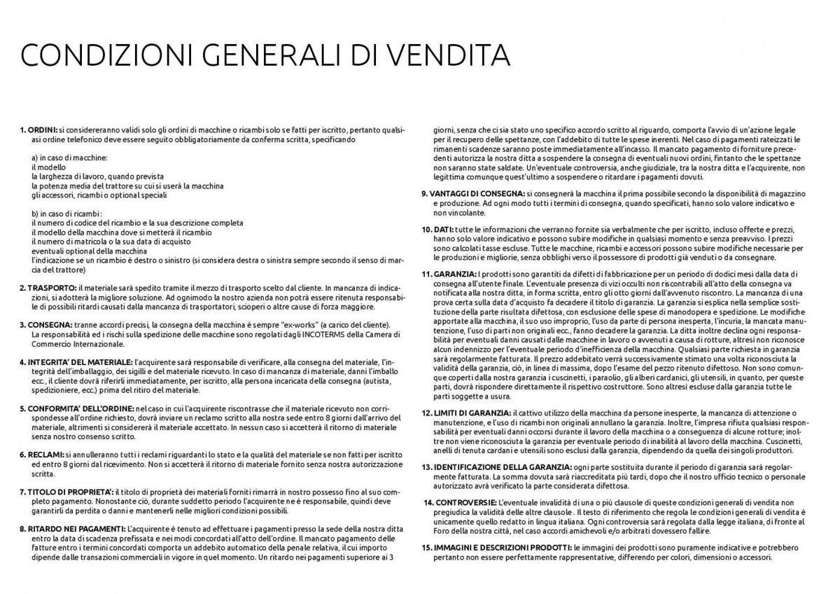 Condizioni generali di ventita IT